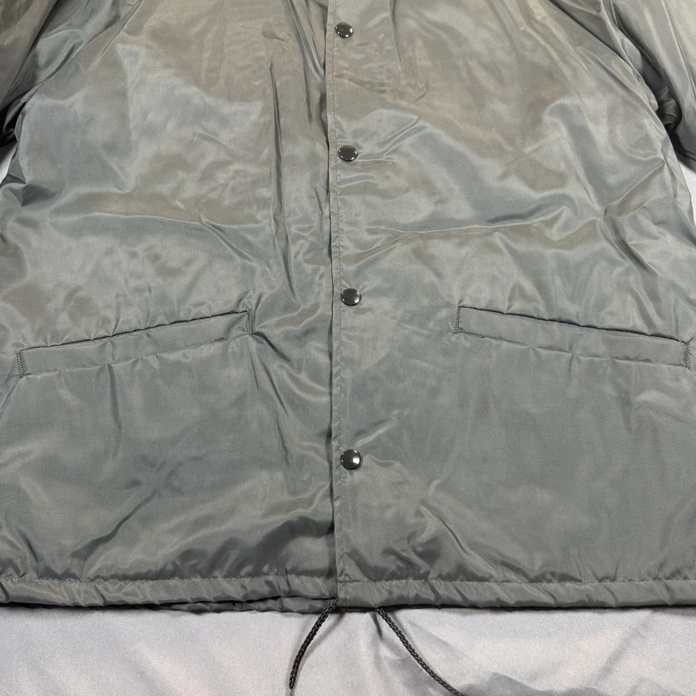 Vintage DARE Coaches‎ Jacket Cardinal Black Made in USA Large Snap Windbreaker